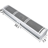 Vevor Air Curtain Door Air Curtain, 3 Adjustable Speeds 60-Inch Air Curtain Commercial - Low Angle