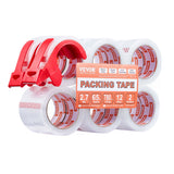 VEVOR Packing Tape 12 Rolls 65 Yards Clear Shipping Tape with Dispenser 2.7 Mil