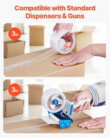 VEVOR Packing Tape 18 Rolls 65 Yards Heavy Duty Clear Packing Tapes 2.7 Mil - 45-Degree Angle