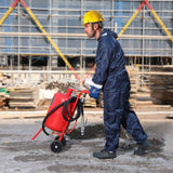 VEVOR 10Gal/40L Sandblaster Equipped w/Nozzle Shut-Off Valve Pressure Gauge Ceramic Nozzle Rubber Wheels Grit Power Sand Blasters Portable Sandblasting Equipment - Low Angle