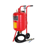 VEVOR 10Gal/40L Sandblaster Equipped w/Nozzle Shut-Off Valve Pressure Gauge Ceramic Nozzle Rubber Wheels Grit Power Sand Blasters Portable Sandblasting Equipment - Extra Image