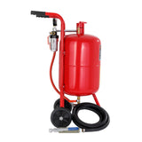 VEVOR 10Gal/40L Sandblaster Equipped w/Nozzle Shut-Off Valve Pressure Gauge Ceramic Nozzle Rubber Wheels Grit Power Sand Blasters Portable Sandblasting Equipment - Extra Image