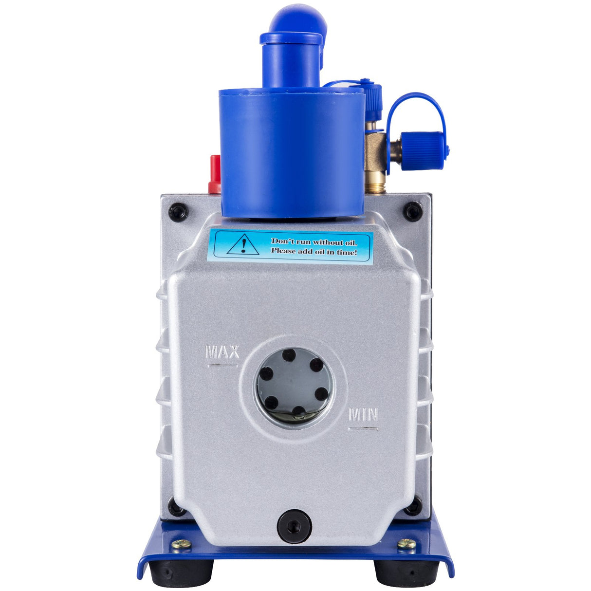 VEVOR Vacuum Pump 4.8CFM 1/3HP Air Vacuum Pump HVAC A/C Air Refrigerant Rotary Vane Vacuum Pump Single Stage 4 Valve AC Manifold Gauge Set (4.8CFM1/3HP)