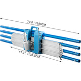 VEVOR Bull Float Magnesium Concrete Float 48 x 8" Round End Concrete Float Tool Cement Tool Bull Concrete Kit Bull Float with 4 Float Handle Bull