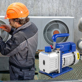 Vevor 4CFM 1/4HP Rotary Vane Vacuum Pump + R134AManifold Gauge Tester Charging +Hose