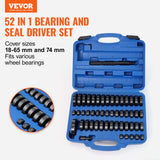 VEVOR 52 Pcs Custom Bushing Press Kit Transmission Wheel Bearing Race Seal Kit - Front View