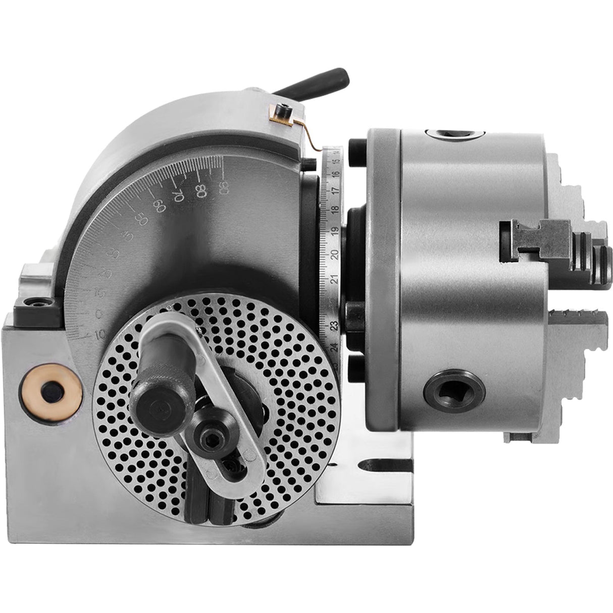 VEVOR BS-0 Dividing Head 5 Inch, Precision Dividing Head Set with 5" 3-jaw Chuck & Tailstock Dividing Plates for Milling Machine