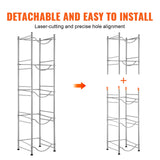 VEVOR 5 Tiers Water Jug Holder, 5 Gallon Water Bottle Holder, Single Row Water Bottle Rack for 5 Bottles, Heavy Duty Water Jug Rack for Kitchen, Office, Living Room, Silver - Top-Down View