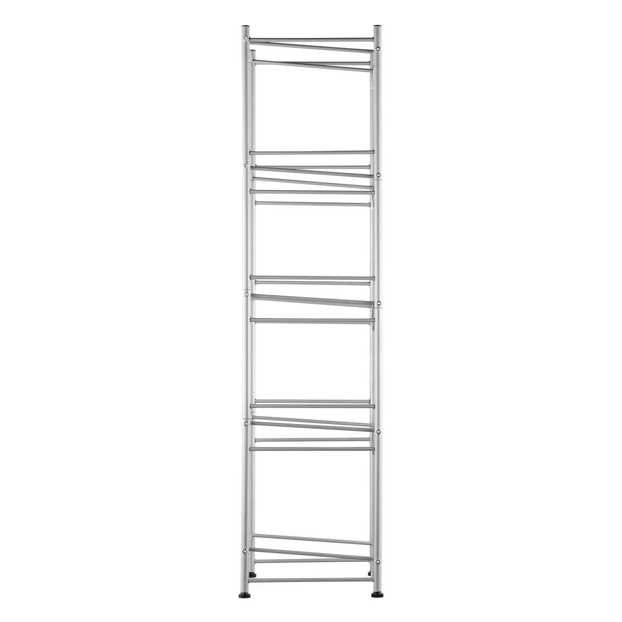 5 Tiers Water Jug Holder, 5 Gallon Water Bottle Holder, Single Row Water Bottle Rack for 5 Bottles, Heavy Duty Water Jug Rack for Kitchen, Office, Living Room, Silver