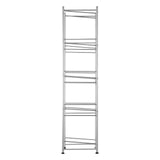 5 Tiers Water Jug Holder, 5 Gallon Water Bottle Holder, Single Row Water Bottle Rack for 5 Bottles, Heavy Duty Water Jug Rack for Kitchen, Office, Living Room, Silver