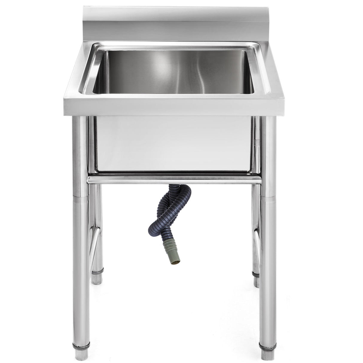 VEVOR Handmade Sink Non-magnetic Stainless Steel Kitchen Sink Hand Made 1 Compartment 44.4 x 41.9 x 25.4 cm Capacity Huge Tub Sink for Farmhouse Cafe