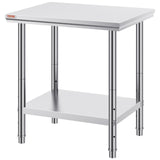 VEVOR Commercial Worktable & Workstation 24 x 30 x 32 Inch Stainless Steel Work Table Heavy Duty Commercial Food Prep Work Table for Home, Kitchen, Restaurant Metal Prep Table with Adjustable Feet - Extra Image