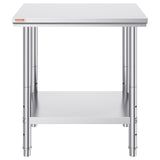 VEVOR Commercial Worktable & Workstation 24 x 30 x 32 Inch Stainless Steel Work Table Heavy Duty Commercial Food Prep Work Table for Home, Kitchen, Restaurant Metal Prep Table with Adjustable Feet - Extra Image
