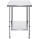 VEVOR Commercial Worktable & Workstation 24 x 30 x 32 Inch Stainless Steel Work Table Heavy Duty Commercial Food Prep Work Table for Home, Kitchen, Restaurant Metal Prep Table with Adjustable Feet