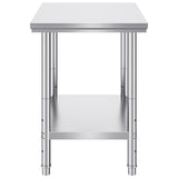 VEVOR Commercial Worktable & Workstation 24 x 30 x 32 Inch Stainless Steel Work Table Heavy Duty Commercial Food Prep Work Table for Home, Kitchen, Restaurant Metal Prep Table with Adjustable Feet - Extra Image