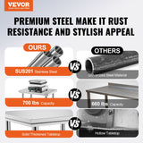 VEVOR 910x610mm Stainless Steel Kitchen Bench Commercial Work Food Prep Table