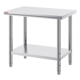 VEVOR 910x610mm Stainless Steel Kitchen Bench Commercial Work Food Prep Table - Extra Image
