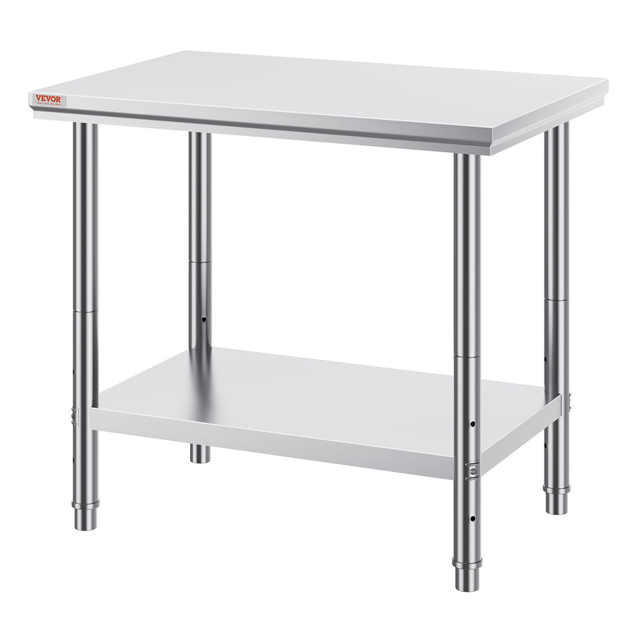 VEVOR 910x610mm Stainless Steel Kitchen Bench Commercial Work Food Prep Table, image 9