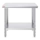VEVOR 910x610mm Stainless Steel Kitchen Bench Commercial Work Food Prep Table - Extra Image