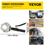 VEVOR Hydraulic Hose Crimper Hydra-Krimp 71500,Manual AC Hose Crimper Kit Air Conditioning Repaire Handheld,Hydraulic Hose Crimping Tool with 7 Die Set, for Barbed and Beaded Hose Fittings - Rear View