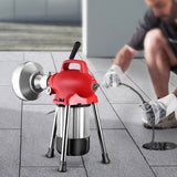 VEVOR 0.75-4 Inch Sectional Pipe Drain Cleaning Machine 400PRM Snake Cleaner Pipe Drain Cleaning Machine with 66 Ft x 0.67 Inch Galvanize Cable Heavy