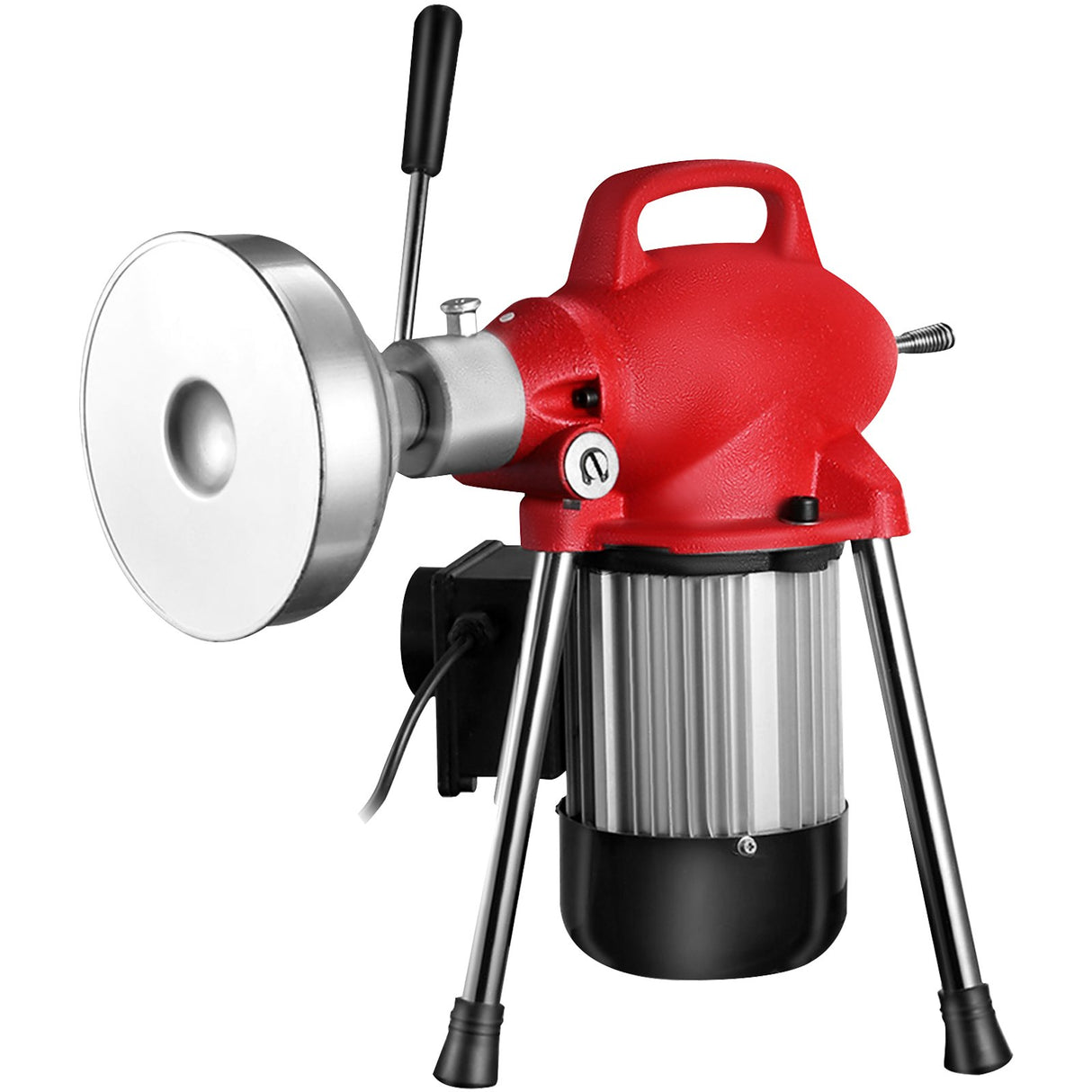 VEVOR 0.75-4 Inch Sectional Pipe Drain Cleaning Machine 400PRM Snake Cleaner Pipe Drain Cleaning Machine with 66 Ft x 0.67 Inch Galvanize Cable Heavy