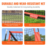 VEVOR 7x7 ft Baseball Softball Practice Net, Portable Baseball Training Net for Hitting Batting Catching Pitching, Backstop Baseball Equipment Training Aids with Bow Frame, Carry Bag, and Strike Zone - Top-Down View