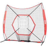 VEVOR 7x7 ft Baseball Softball Practice Net, Portable Baseball Training Net for Hitting Batting Catching Pitching, Backstop Baseball Equipment Training Aids with Bow Frame, Carry Bag, and Strike Zone - Extra Image