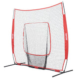 VEVOR 7x7 Baseball Softball Practice Net, Portable Baseball Training Net for Hitting Batting Catching Pitching, Backstop Baseball Equipment Training