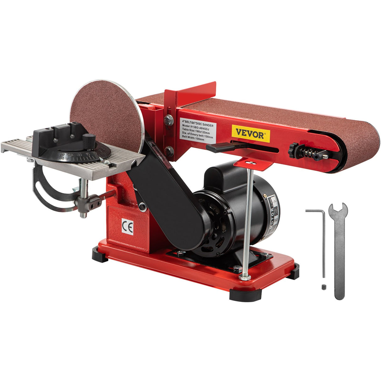 VEVOR Belt Sander 4" x 36", Disc Combo Sander 6",Electric Adjustable Bench Belt Sander 375W,Grinder