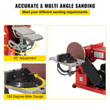 VEVOR Belt Sander 4" x 36", Disc Combo Sander 6",Electric Adjustable Bench Belt Sander 375W,Grinder