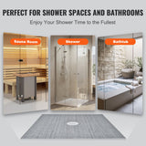 VEVOR Shower Curb Kit, 1828x1828mm, 72"x72" Shower Pan Kit with 50.8mm ABS Central Flange, 101.6mm Stainless Steel Grate, Waterproof Shower Curb &