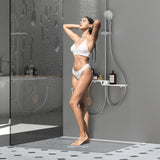 VEVOR Shower Curb Kit, 1828x1828mm, 72"x72" Shower Pan Kit with 50.8mm ABS Central Flange, 101.6mm Stainless Steel Grate, Waterproof Shower Curb &