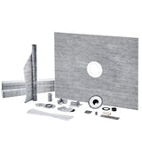 VEVOR Shower Curb Kit, 1219x1524mm, 60"x48" Shower Pan Kit with 50.8mm ABS Central Flange, Waterproof Membrane, Stainless Steel Grate and Joint