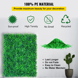 VEVOR Artificial Boxwood Panels, 12 PCS 20"x20" Boxwood Hedge Wall Panels, PE Artificial Grass Backdrop Wall 1.6", Privacy Hedge Screen for Decoration