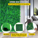 VEVOR Artificial Boxwood Panels, 12 PCS 20"x20" Boxwood Hedge Wall Panels, PE Artificial Grass Backdrop Wall 1.6", Privacy Hedge Screen for Decoration