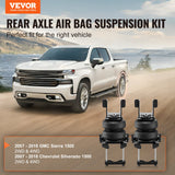 VEVOR Air Bag Suspension Kit, Air Springs Suspension Bag Kit Compatible with 2007-2018 Chevrolet Silverado 1500 and GMC Sierra 1500 2WD 4WD, 5000 lbs Loading, 5 to 100 PSI - Front View