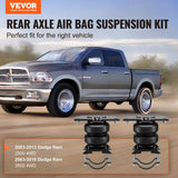 VEVOR Air Bag Suspension Kit, Air Springs Suspension Bag Kit Compatible with 2003-2013 Dodge Ram 2500 4WD, 2003-2018 Dodge Ram 3500 4WD, 5000 lbs Loading, 5 to 100 PSI - Front View