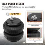 VEVOR Air Bag Suspension Kit, Air Springs Suspension Bag Kit Compatible with 1999-2004 Ford F250/F350 2WD 4WD, 2008-2010 Ford F250/F350 2WD 4WD, 5000 lbs Loading, 5 to 100 PSI - Top-Down View