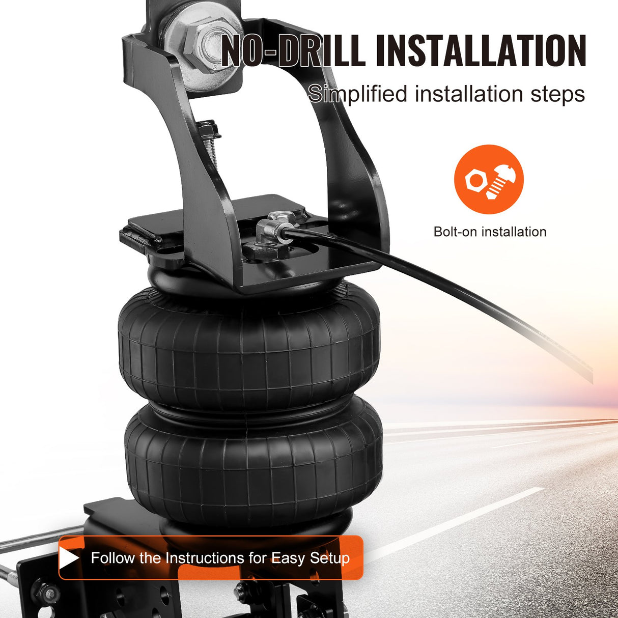 VEVOR Air Bag Suspension Kit, Air Springs Suspension Bag Kit Compatible with 1999-2004 Ford F250/F350 2WD 4WD, 2008-2010 Ford F250/F350 2WD 4WD, 5000 lbs Loading, 5 to 100 PSI