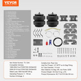VEVOR Air Bag Suspension Kit, Air Springs Suspension Bag Kit Compatible with 1999-2004 Ford F250/F350 2WD 4WD, 2008-2010 Ford F250/F350 2WD 4WD, 5000 lbs Loading, 5 to 100 PSI - Close-Up Angle