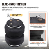 VEVOR Air Bag Suspension Kit, Air Springs Suspension Bag Kit Compatible with 2014-2023 Dodge Ram 2500 2WD 4WD, 5000 lbs Loading, 5 to 100 PSI - Top-Down View