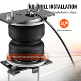 VEVOR Air Bag Suspension Kit, Air Springs Suspension Bag Kit Compatible with 2014-2023 Dodge Ram 2500 2WD 4WD, 5000 lbs Loading, 5 to 100 PSI - Rear View