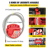 VEVOR 42 PCS Lockout Tagout Kits Electrical Loto Kit for Electrical Risk Removal - 45-Degree Angle