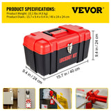 VEVOR 42 PCS Lockout Tagout Kits Electrical Loto Kit for Electrical Risk Removal - Close-Up Angle