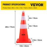 VEVOR Safety Cones, 10PCS 28\