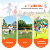 VEVOR Swing Sets for Backyard 6 in 1 Swing Set 440lbs Capacity Metal Swingset - Rear View