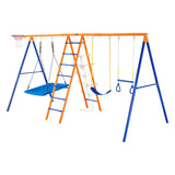 VEVOR Swing Sets for Backyard 6 in 1 Swing Set 440lbs Capacity Metal Swingset - Extra Image