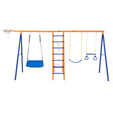 VEVOR Swing Sets for Backyard 6 in 1 Swing Set 440lbs Capacity Metal Swingset - Extra Image