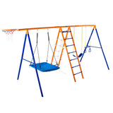 VEVOR Swing Sets for Backyard 6 in 1 Swing Set 440lbs Capacity Metal Swingset - Extra Image